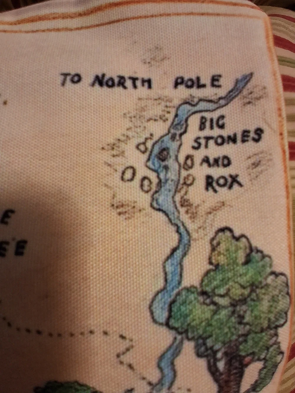 Vintage Winnie the Pooh Map Pillow Cover Illustrated Hundred Acre Wood 17